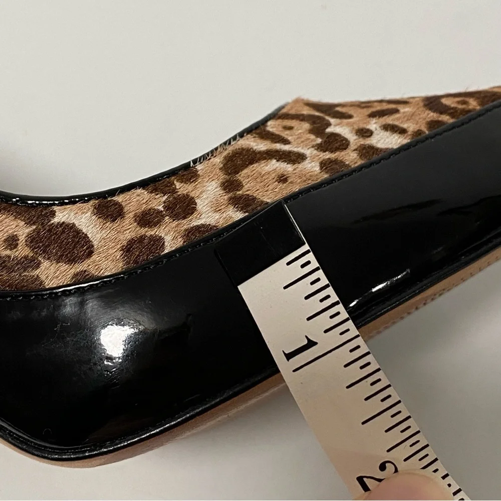 Leopard print platform heels